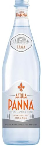 750ml glass bottles Natural Mineral Water by Acqua Panna (Pack of 6)