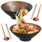 Mapille 2 Juegos Tazón de Ramen Japonés, 2 x 1000ml Ramen Bowl De Cerámica con Palillos y Cuchara, Ensaladeras, Tazones de Sopa de Fideos para Ensalada Frutas, Verduras, Fideos, cereales, sopa (C)