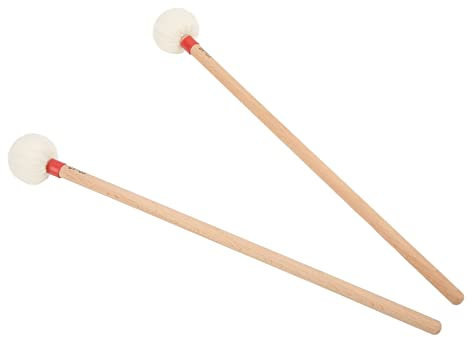 RiToEasysports Drum Mallet Set Ahorn Gang FilzinStrument -Pakit -Kit, um mit Bass Schlagzeug und Snare zu Spielen (Rot)