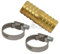 Agora-Tec 3/4 Zoll Messing Gartenschlauchverbinder-Set mit 2 Stück 3/4 Zoll Edelstahl Schellen (W4) für 19 mm Gartenschlauch