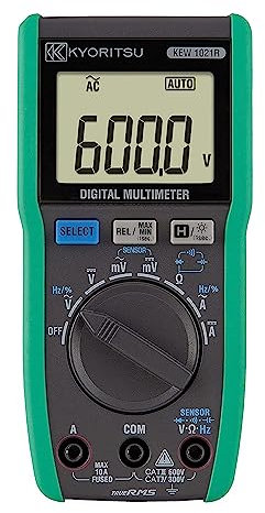 KEW1021R Multimètre numérique LCD (6000),éclairé I DC: 6A,10A True RMS KYORITSU