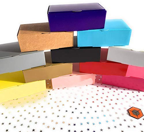 20 Premium White Lined single slice cake favour boxes 120x90x35mm (Antique Gold)