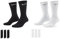 Nike 6 Paar Herren Damen Socken SX4508 weiß oder schwarz oder weiß grau schwarz, Farbe:Schwarz, Sockengröße:34-38