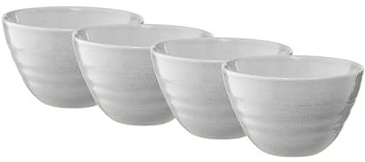 BUTLERS Schüssel 700ml 4er Set Suppenteller MANOR Steinzeug Geschirr Bowl-Schüssel | Servierschüssel Salatschale Teller tief | Modern & harmonisch | Mikrowellen- & spülmaschinenfest