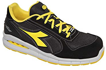 Diadora Run Net Airbox Low S1p Src, Scarpe da ginnastica Uomo, Nero Black Anthracite, 44 EU