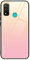 DEDUX Hülle für Huawei P smart 2020 Handyhülle, Hülle Farbverlauf Glas und TPU Schutzhülle Case Cover für Huawei P smart 2020 (Gold/Rosa)