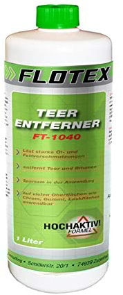 Flotex Teerentferner, 1L Teerreiniger löst Teer, Fett, Bitumen und Öl Rückstände