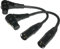 CESS-041 Right Angle Female XLR to Straight Male XLR Plug Cable, 3-Pin to 3-Pin, 2 Pack
