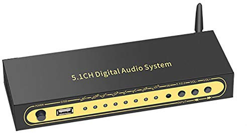 RSGK Decodificatore Audio 5.1, Convertitore Digitale-analogico, Disco U HDMI Bluetooth 5.0 Fibra Ottica Arc Coassiale, Supporto Lettore Blu-Ray PS Computer Set-Top Box E Altri Dispositivi Sorgente