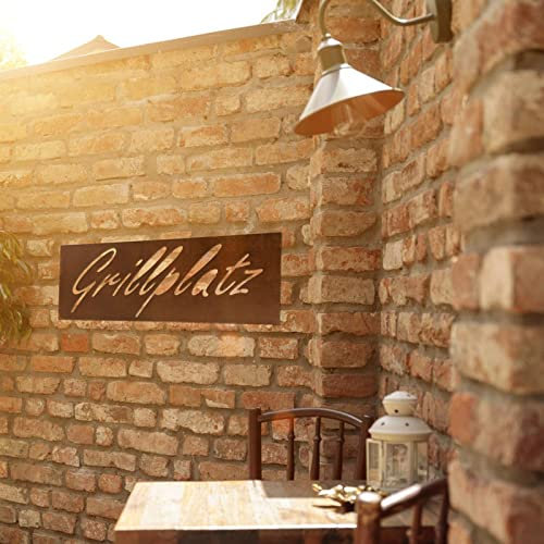 FH Metallschild Grillplatz Rostoptik