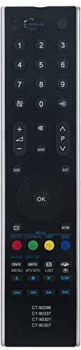CT-90296 CT-90301 Ersatz Fernbedienung - VINABTY Neu CT-90307 CT-90337 ErsatzFernbedienung passt für Toshiba CT-90296 CT-90301 CT-90307 CT-90337 TV Fernbedienung Remote Controller