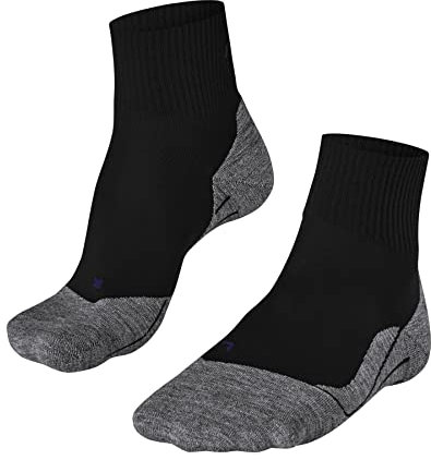 FALKE Herren Wandersocken TK5 Wander Cool Short M Sso Lyocell Funktionsmaterial antiblasen dünn 1 Paar, Schwarz Black-Mix 3010, 46-48