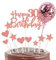 Personalised Happy 30th Birthday Cake Toppers Rose Gold for Women,Her,Lady,Happy Birthday Sign for Cake,11p Glitter Cupcake Topper Cake Topper 30th Birthday Cake Decorations for 30th Birthday Party