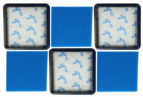 vhbw 3-tlg. Filter-Set kompatibel mit Philips PowerPro Compact FC9329/19 | FC9329/09, FC9330/09, FC9331/07 Staubsauger (Kombi-Schaumstoff+Motor-Filter)