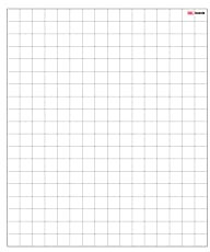 ALLboards Magnetisch Selbstklebend Folie Magnetauflage, Trocken abwischbar 80x95 cm - Kariert, Magnetic Dry-Wipe Overlay Sheet