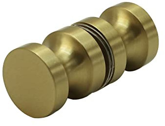 CKB Shower Glass Door Knob, Double Sided Shower Door Handle with Brushed Gold, Solid sus304 Stainless Steel Anti-Fingerprint Shower Door Pull for Glass Door.