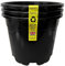 Kingston Tools Premium Recycled Plastic Garden Planter Pot – Heavy Duty Plant Flower Pots – Indoor Outdoor Home Décor Gardening Planters – Capacity: 20L, Black – Pack of 3