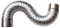 MagiDeal Pipe Extension Elbow Chimney Vent Fireplace Boiler Exhaust Pipe Diameter 2.36 Inch Flue Extension Tube for Outdoor Burner, Argent, Outside 90x80cm