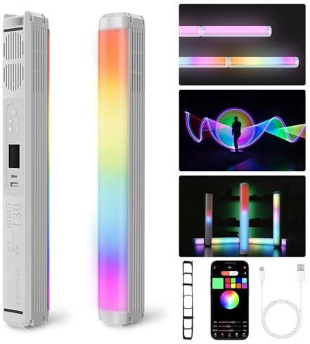 SIRUI 30 W RGB LED Videoleuchte Stick mit weichem Lichtgitter, T30 Röhrenlicht, 2500 K ~ 7000 K (weiß)