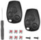 SLshiBo 2 Pièces Télécommande Renault 3 Boutons Coque de Clé sans Lame de Voiture Renault avec 6 Switchs pour Renault Kangoo Modus Clio Master Trafic Twingo Switch Dacia und Duster Vivaro Espace