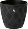 Macetero ECO 100% reciclado con platillo decorativo (negro, M-15 cm)