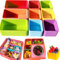 IELEK Silicone Lunch Box Dividers Reusable Non-Toxic, BPA Free, Dishwasher Safe Bento Box Accessories Lunch Box Dividers