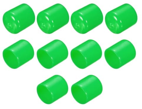 QUARKZMAN 10 Stück Gummi Endkappen 22 mm Gummikappen Runde Schutzkappen Bolzenkappen Pfostenkappe Gummifüße Stuhlsocken Fußkappen Stuhlgleiter Möbelgleiter für Rohren Tischfüße Grün