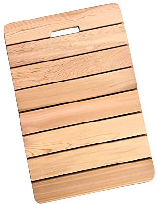 rutschfeste Badematte, wasserdichte Teak-Badezimmermatten/Luxus-Duschmatte, natürliche Badezimmer-Ablaufmatte für Hartholzböden im Innenbereich (Teak, Natur, 30 cm x 70 cm)