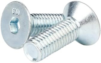 Veruying Schrauben, M3-M20, verzinkter/vernickelter hochfester Senkkopf, Kohlenstoffstahl, Phillips, M10x30mm, 100 Stück, 20 Packungen