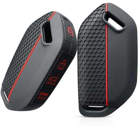 Monocitic - Autoschlüsselhülle Silikon-Schlüsseletui Fernbedienungshülle - passt für Kia Carnival Ev9 Picanto GT Line K3 K5 Sorento MQ4 KA4 Morning 2024