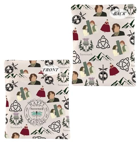 BDPWSS Outlander Gifts Schottische Distelblume, Geschenk für schottische Liebhaber, Sassenach-Buchhülle für Leseliebhaber, Buchisch (Lesesesesass bs, Mitte)