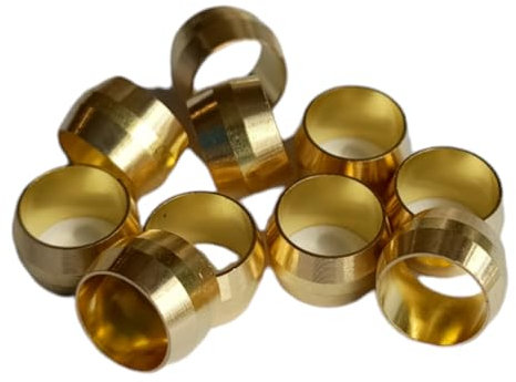 Lot de 10 olives en laiton de compression 10 mm