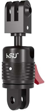 HSU 360 Grad Verlängerungsarm Adapter für Action-Kameras, Aluminiumlegierung Kamerahalterung für Hero 13/12/11/10/9/8/7/6/5/4/3
