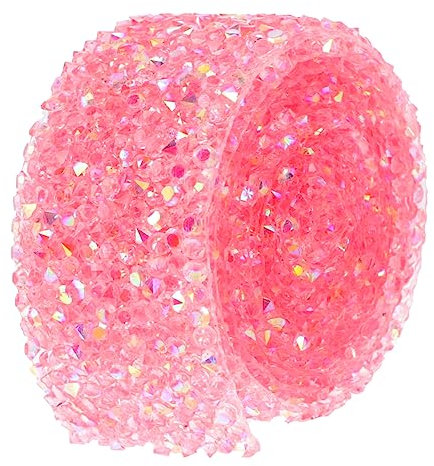 IWOWHERO Selbstklebendes Doppelseitiges Strassband Funkelndes Diy-kleiderband Mit Langlebigem Material Modebewusstes Schmuckaccessoire Für Bekleidungsdekoration Und Bastelvergnügen