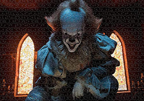 Puzzle für Erwachsene und Kinder – Pennywise aus „Es“, schönes Puzzle, Familienpuzzle, Kunstgeschenke für Weihnachten und Geburtstage (2000 Teile), 70 x 100 cm