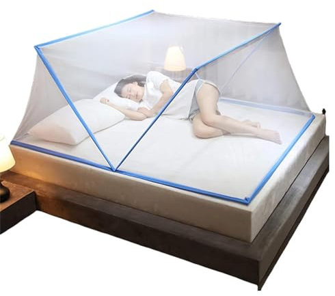 PYCJNFC Zanzariera Pieghevole Zanzariera per Letto Matrimoniale Senza Fondo Zanzariera Portatile per Letto Zanzariera da Viaggio, B, 135 * 190 * 80CM (A 80 * 190 * 80CM)