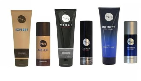 Miro Explore Deodorant 150 ml + Shower Gel 250 ml + Miro INFINITY pour homme Deodorant Spray 24 h Schutz ohne Aluminium 150 ml + Bath & Shower Gel 250 ml