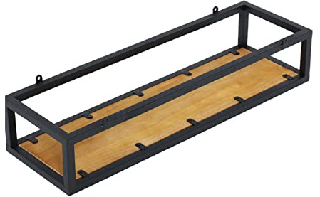 DUANHOZ Deckenhängende Bareinheit, Deckenhängendes Weinregal für Pflanzen, Blumen, schwebendes Regal, Wandregale aus Eisen für Weinflaschen/Präsentationsregal/dekorativer Rahmen
