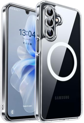 CANSHN für Samsung Galaxy A17 Hülle mit Kameraschutz für Magsafe (TOP Militärschutz & Magnetkraft) Extrem Haltbarkeit Handyhülle A17 Case - Durchsichtig