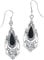 etNox Black Romantic Frauen Ohrring schwarz/silberfarben