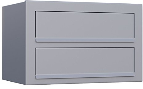 Briefkasten Design Wandbriefkasten Cube for Two Grau Metallic - Bravios