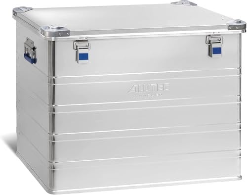 ALUTEC Aluminiumbox Industry 243 (Inhalt 243 l, Innenmaße (LxBxH) 750 X 550 X 590 mm, Staub-/spritzwassergeschützt, Werkzeugbox, Aufbewahrungskiste, Gewicht 8,98 kg) 13243