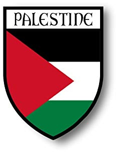 Akachafactory Autocollant Sticker Voiture Moto Blason Ville Drapeau Palestine palestinien