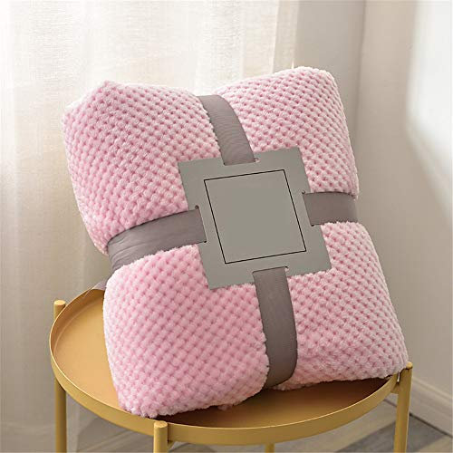 Plaid Couverture Peluche, Morbuy Super Douce Chaude Toison de Corail Chambre Canapé-Lit Literie Bébé Petite Couverture Drap de Lit Adulte Enfant (70x100cm,Rose)