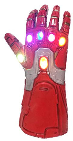 Latex Red Hand Glove with Light Up LED Gift for Halloween and Cosplay Party, Adult, Medium
