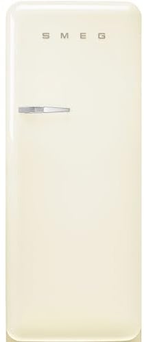 Smeg, Frigorifero Monoporta FAB28RCR5 a Libera Installazione, Cerniera a Destra, Frigorifero Ventilato e Freezer Statico, Design Bombato 50's Style, Panna