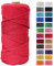 JeogYong Makramee Garn 4mm x 100m Naturliches Baumwollegarn Kordel Makramee Blumenampel Natur Baumwolle Schnur Kettgarn für DIY Handwerk, Strick Hängepflanze, Traumfänger, Häkeln (Rot)