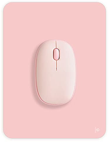 Audimi Piccolo tappetino per mouse 15 x 20 cm, mini tappetino per mouse wireless da viaggio, ufficio, portatile, rosa