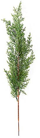 RNCOZE Künstliche Kiefern-Zypresse, Blätter, Zweige, künstliche Grünkiefer, Kunststoff-Pflanzen, DIY-Girlande, Kranz, Blumenarrangement für Heimdekoration, 3 Stück