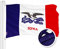 G128 Iowa IA State Deluxe Flagge | 90 x 150 cm | ToughWeave Serie besticktes 300D Polyester | gesticktes Design, für drinnen und draußen, Messingösen